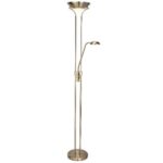 Mother And Child Antique Brass Led Floor Lamp