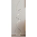 Twirls LED Floor Lamp In Chrome With Clear Crystal Decoration