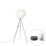 Smart romantic floor lamp white incl. Wifi A60 - Feather
