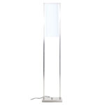 Anzio White Shade Floor Lamp With Satin Nickel Metal Frame
