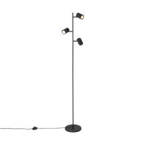 Modern floor lamp black 3-light - Jeana