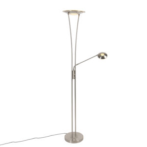 Modern floor lamp steel incl. LED with reading arm - Ibiza