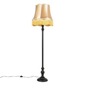 Floor Lamp Black with Gold Granny Shade - Classico