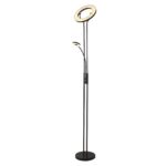 Ames LED Mother And Child Floor Lamp In Matt Black