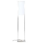 Anzio White Shade Floor Lamp With Satin Nickel Metal Frame