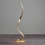 Aria LED Floor Lamp In Gold Leaf