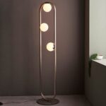 Elmira Gloss Opal Glass Table Lamp In Brass