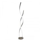 Galla Twisted Floor Lamp Tall In Satin Nickel