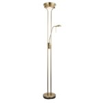 Reading Mother And Child Task Floor Lamp In Antique Brass