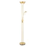 Reading Mother And Child Task Floor Lamp In Satin Brass
