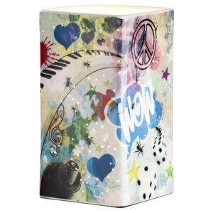 Allston Small Porcelain Table Lamp In Multicolored